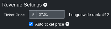 Screenshot of the auto ticket price checkbox