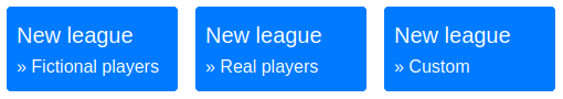 Screenshot of new league creation options
